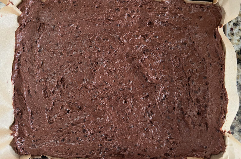 Brownie Batter in pan